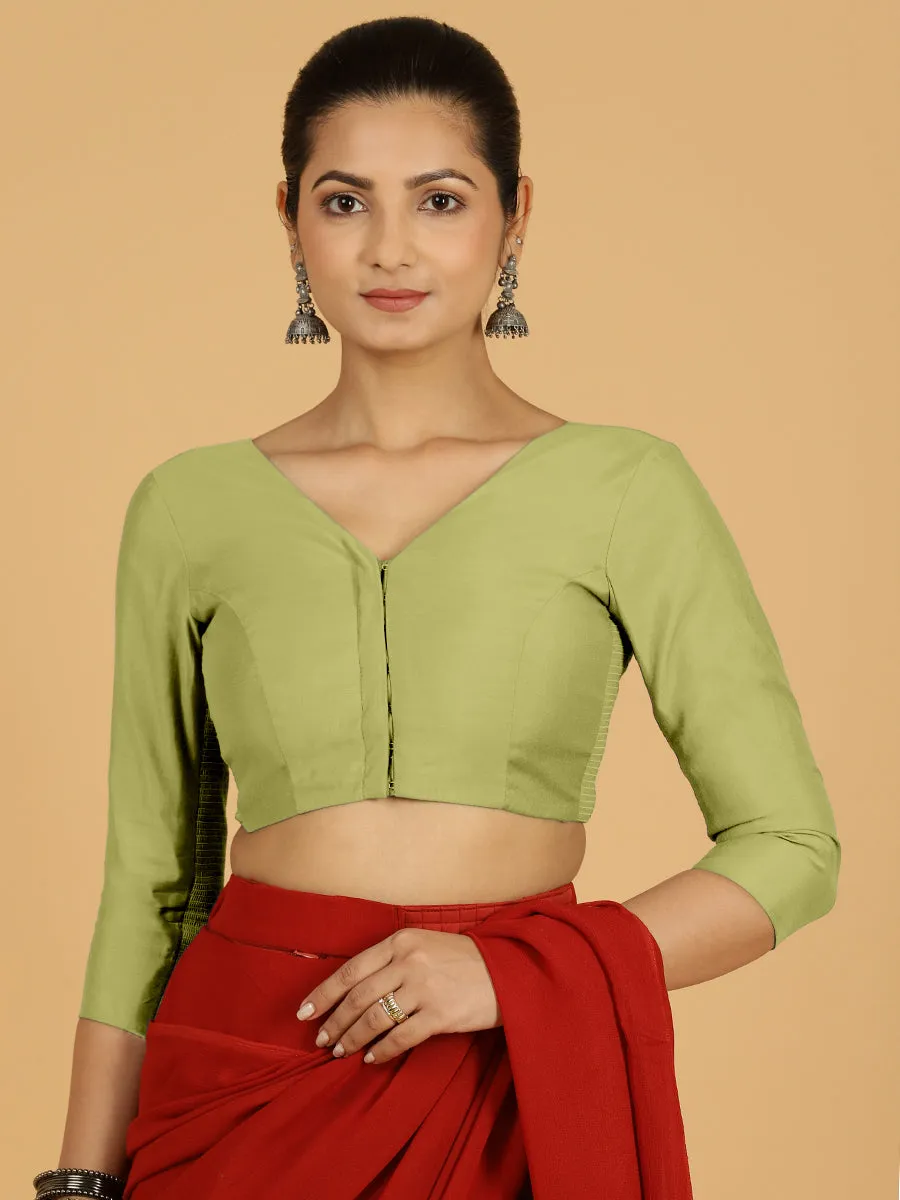 Alia x Rozaana |  Saree Blouse in Pista Green