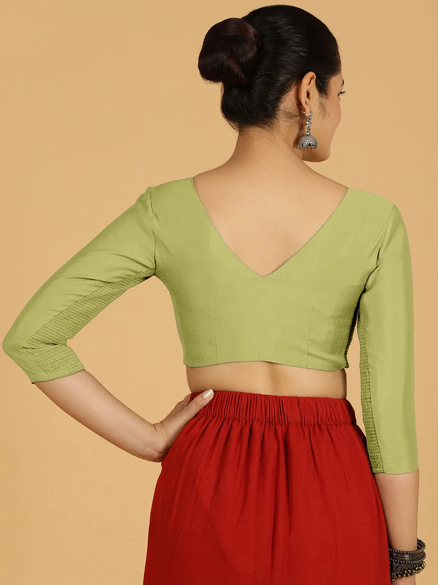 Alia x Rozaana |  Saree Blouse in Pista Green