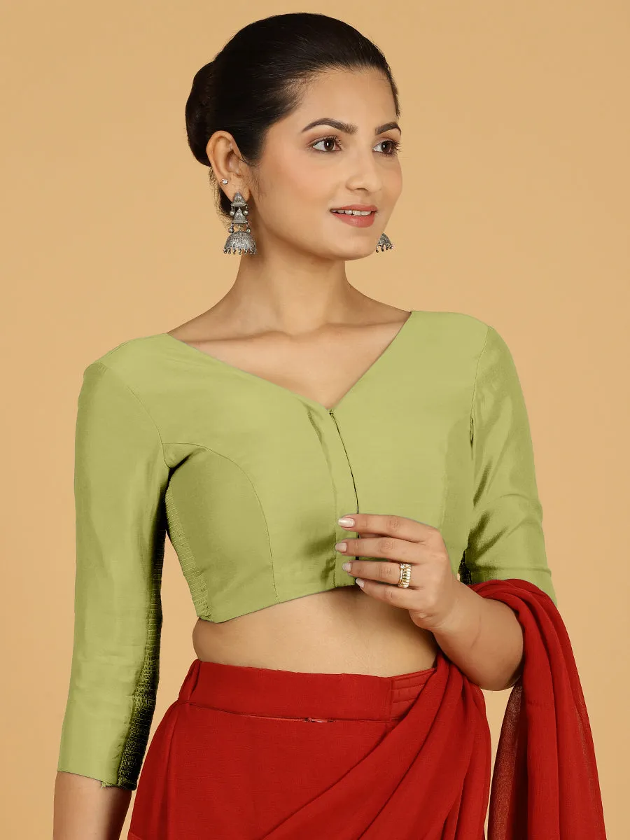 Alia x Rozaana |  Saree Blouse in Pista Green