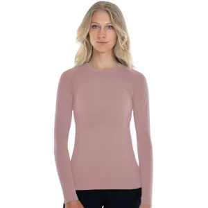 Anique Long Sleeve Crew Shirt in Spiced Chai - Women's Medium (8)