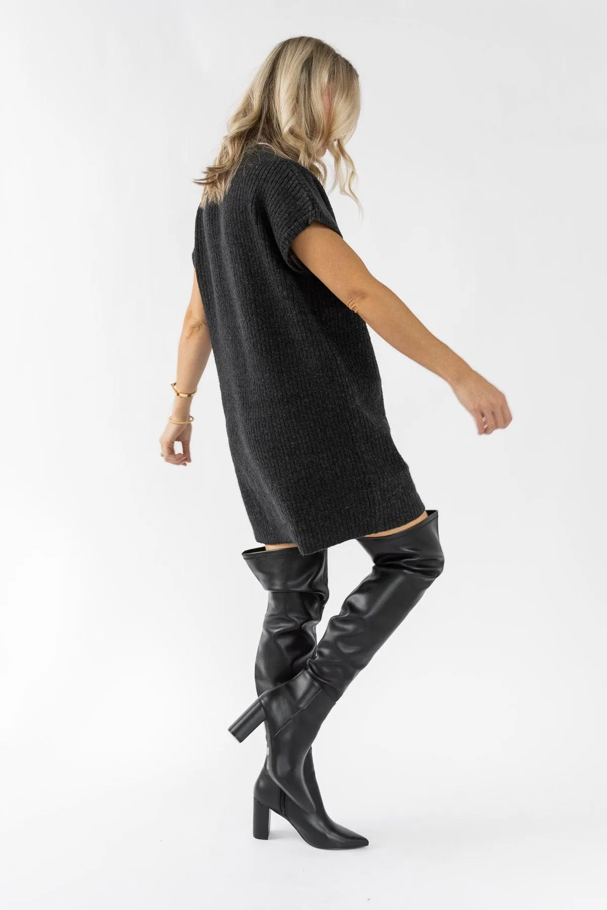 Autumn Ease Black Sweater Dress - Final Sale