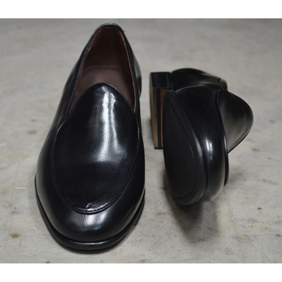 Berwick 1707 Classic Belgian Loafer (4950) -Black Deerskin