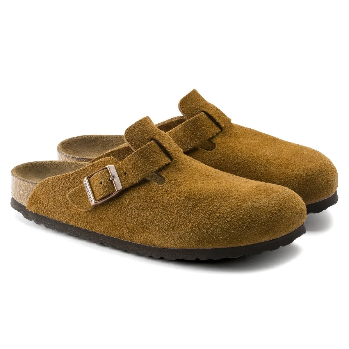 Birkenstock Men's Boston SOFT Footbed Mink Suede