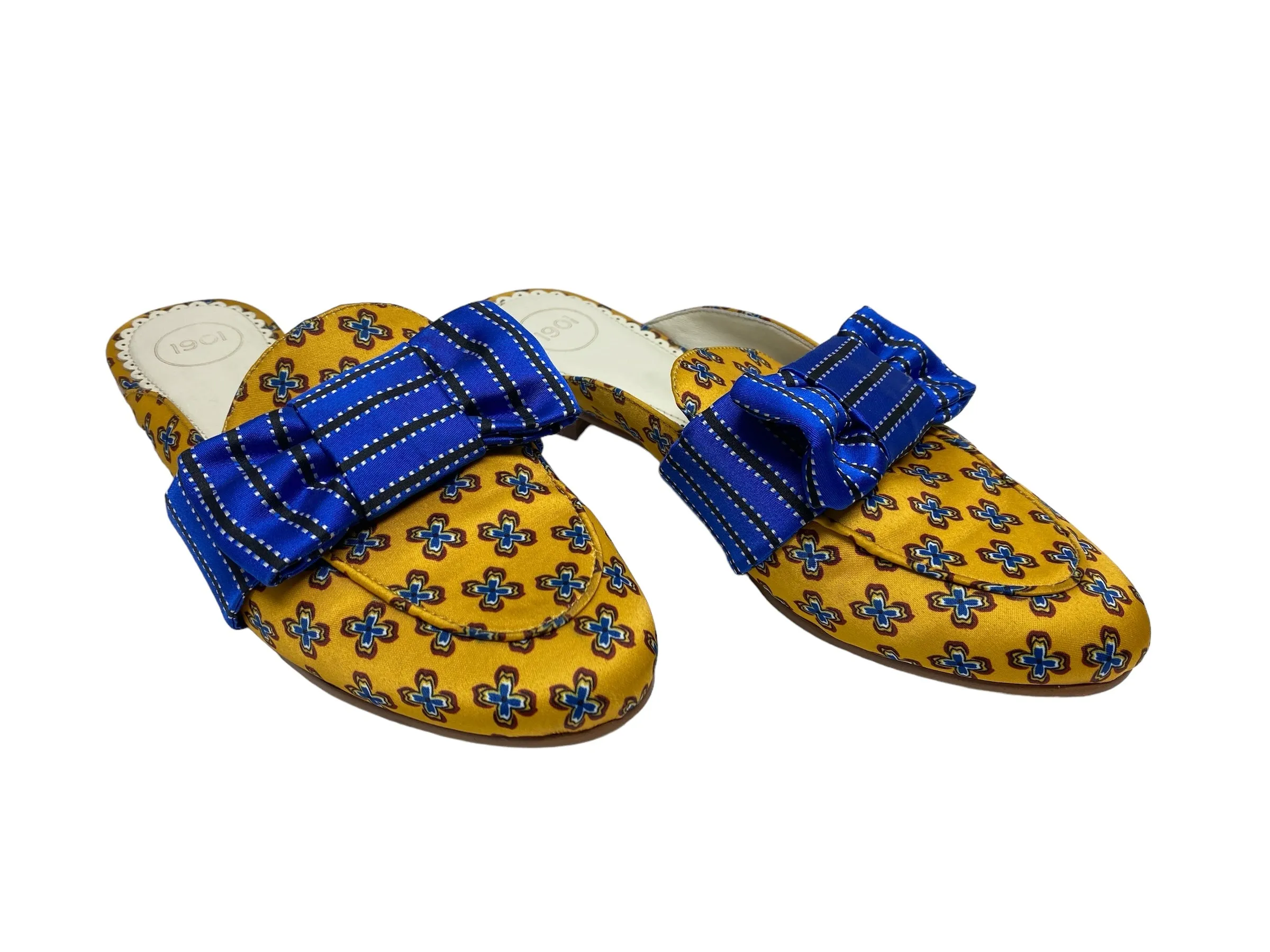 Blue & Yellow Shoes Flats 1901, Size 6.5