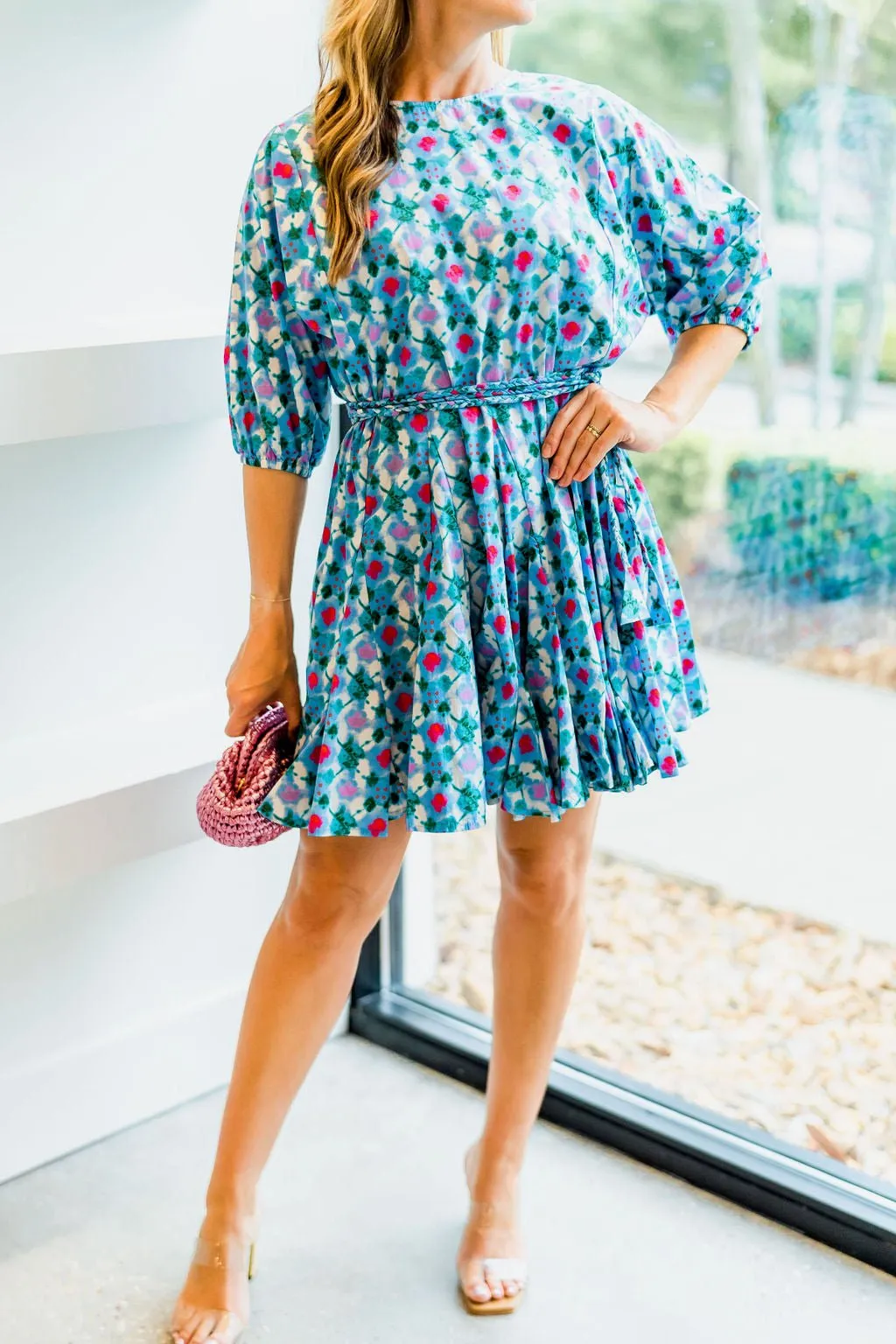 Blue Skylar Mini Dress