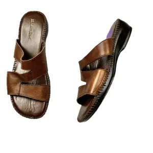 Brown Sandals Flats By Naturalizer, Size: 8