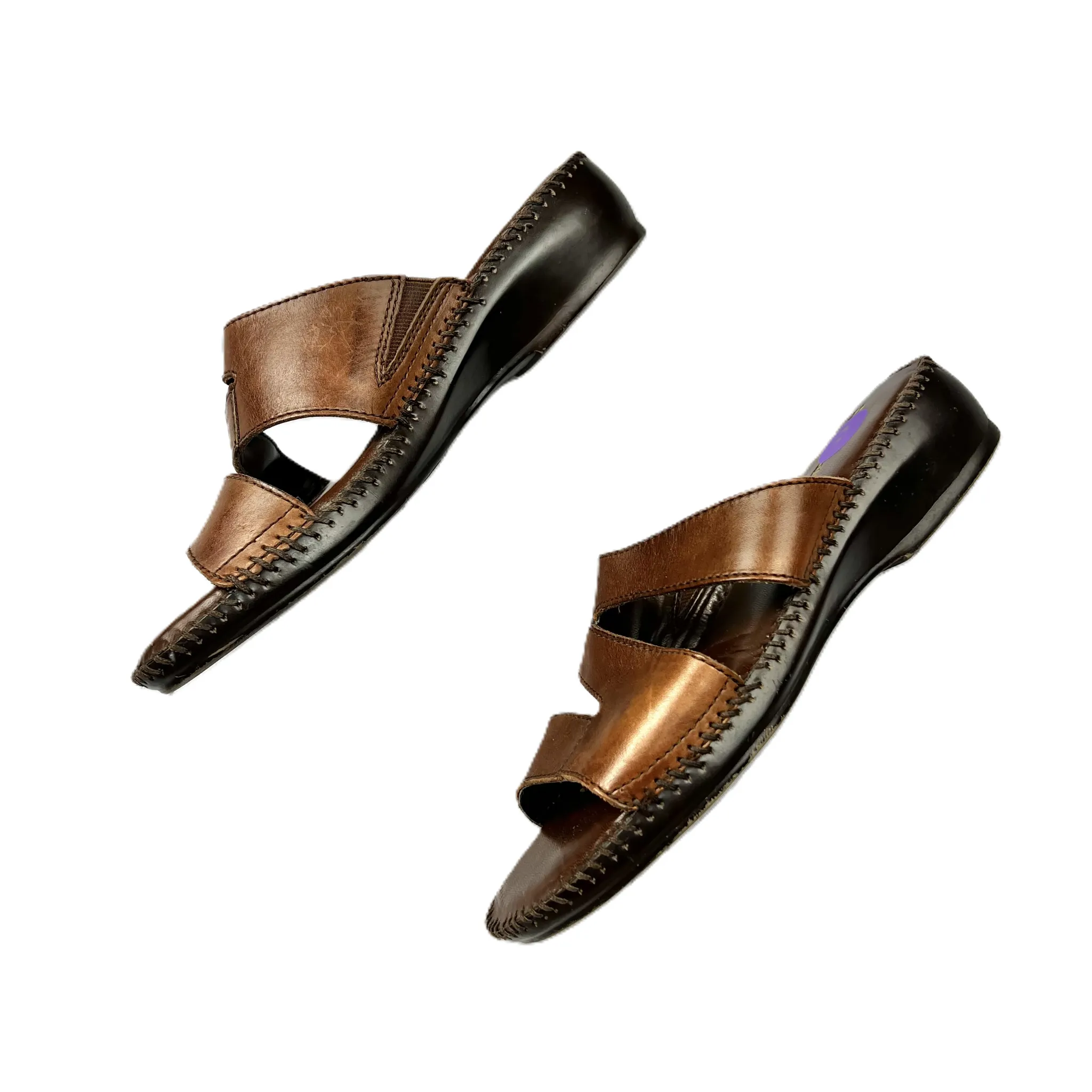 Brown Sandals Flats By Naturalizer, Size: 8