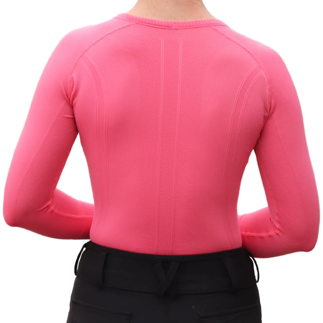 Chic Athletic Long Sleeve Shirt - Flamingo Pink