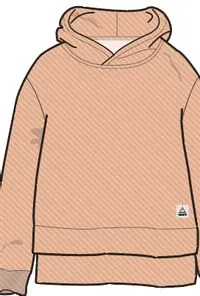 Clove Organic Cotton Textured Hoodie - Apricot