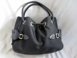 COLE HAAN KAYLANYLON SU06 leather handbag shoulder bag Satchel Tote Hobo BLACK