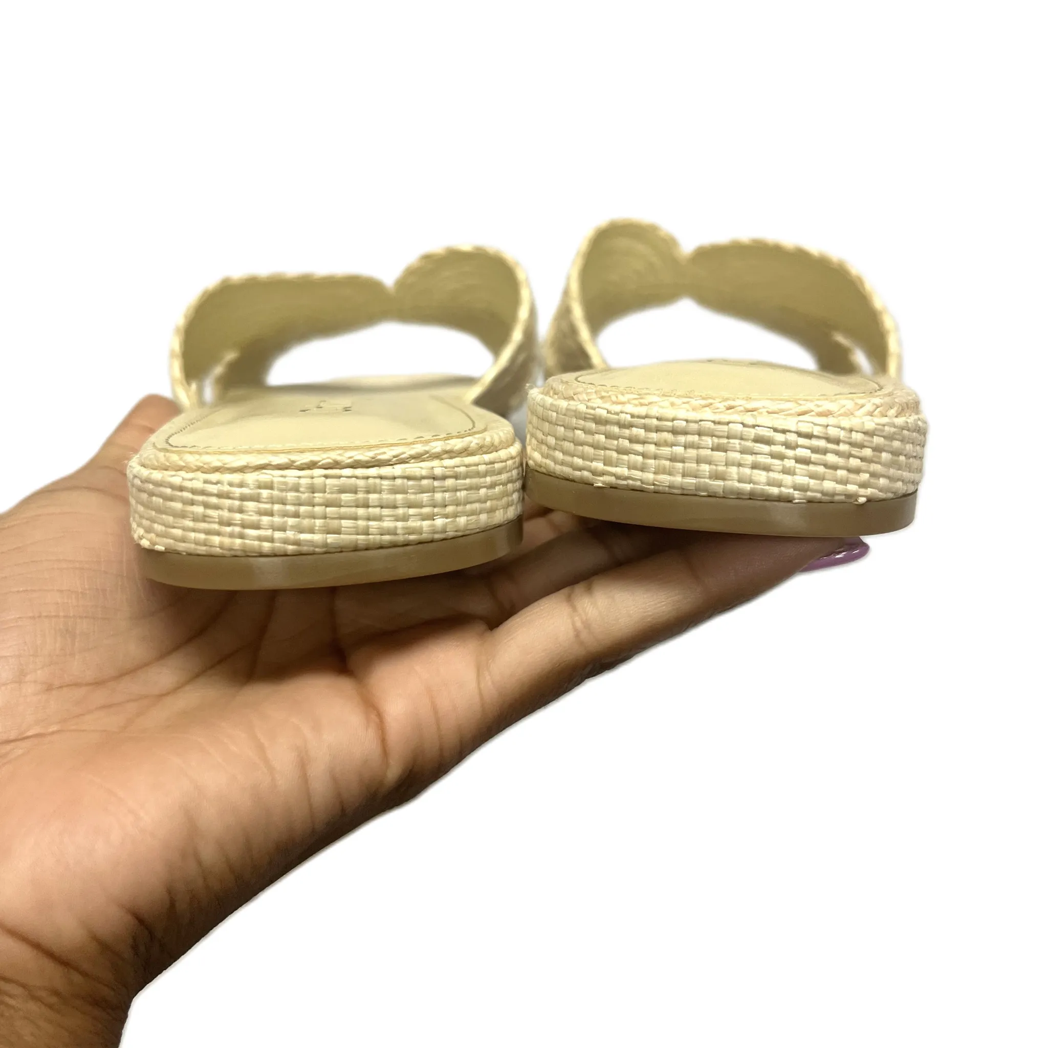 Cream Sandals Flats By Calvin Klein, Size: 9.5