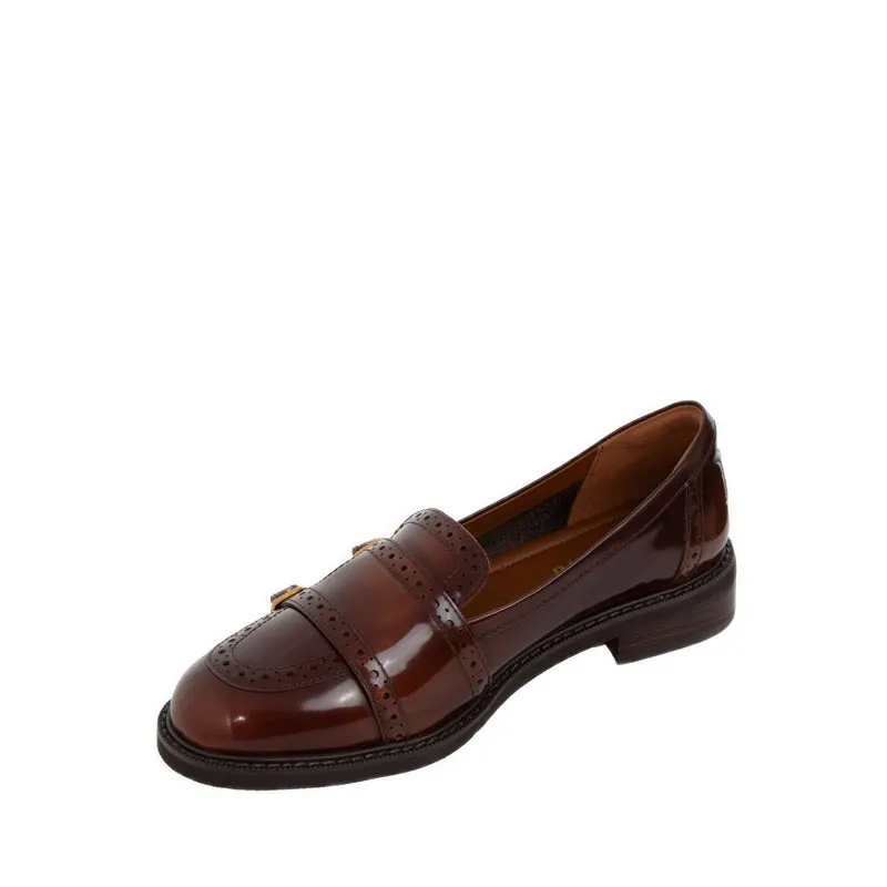 EYN02-RBR Loafers - Red Brown