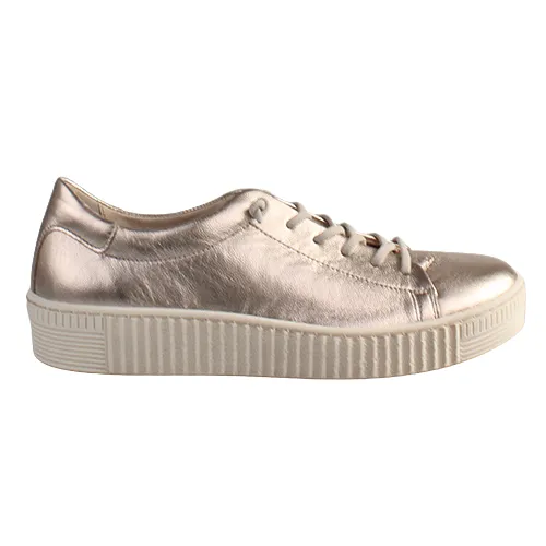 Gabor Ladies Wide Fit Trainers - 43.331.64 - Gold