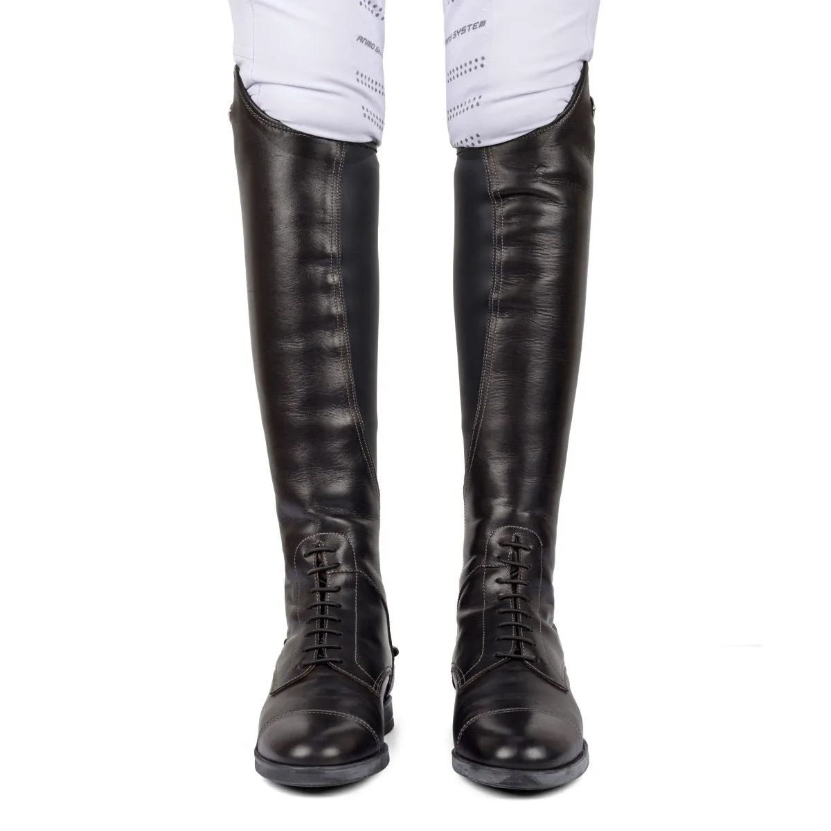 LEONARDO<br>Standard riding boot in black calfskin [34 - 39]