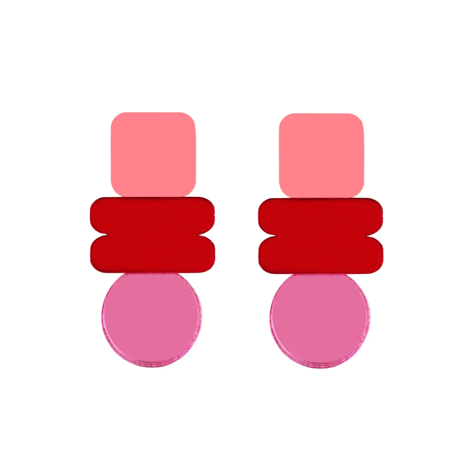 Lola Earrings - Pink & Red