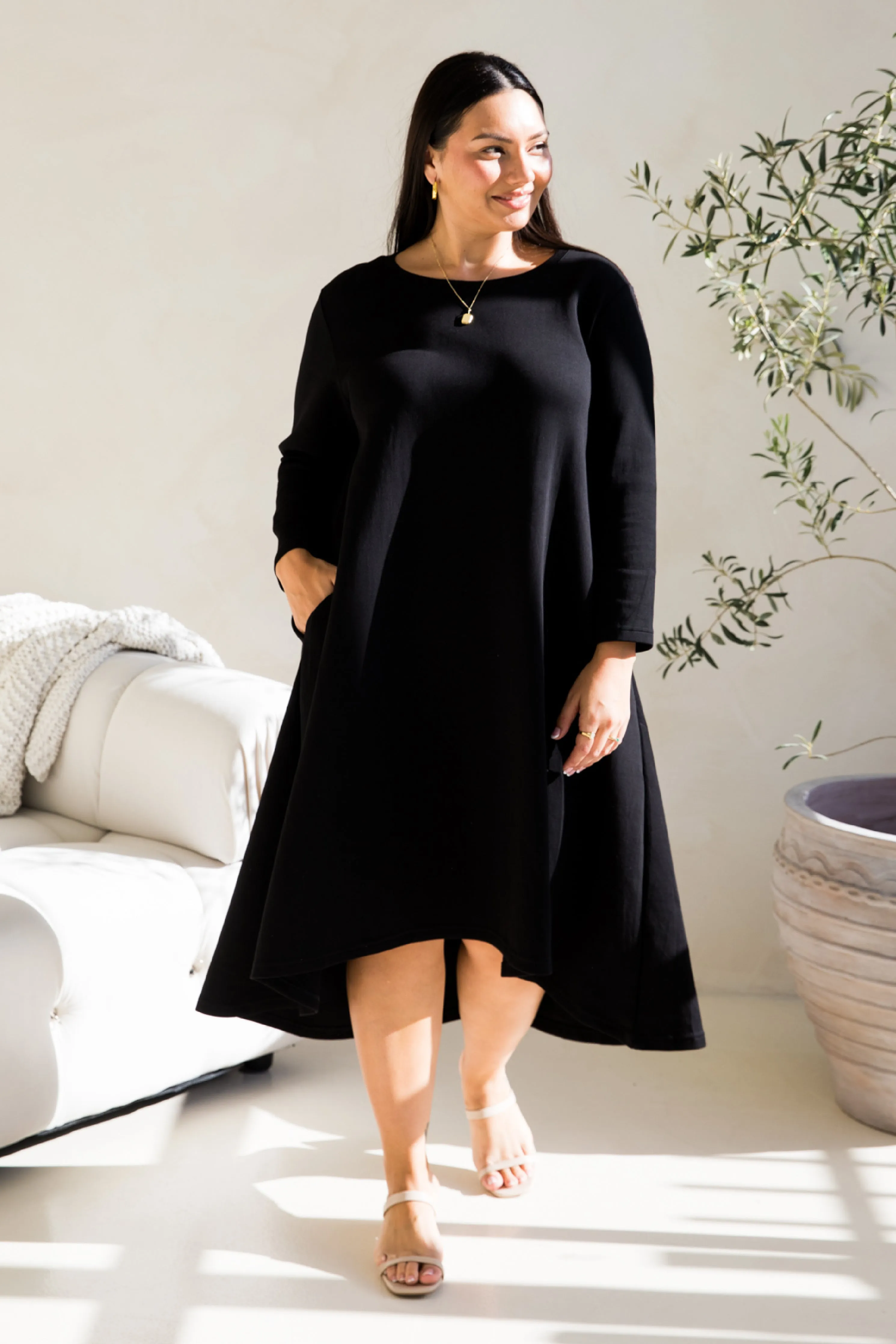 Luxe Cosy Dress in Black