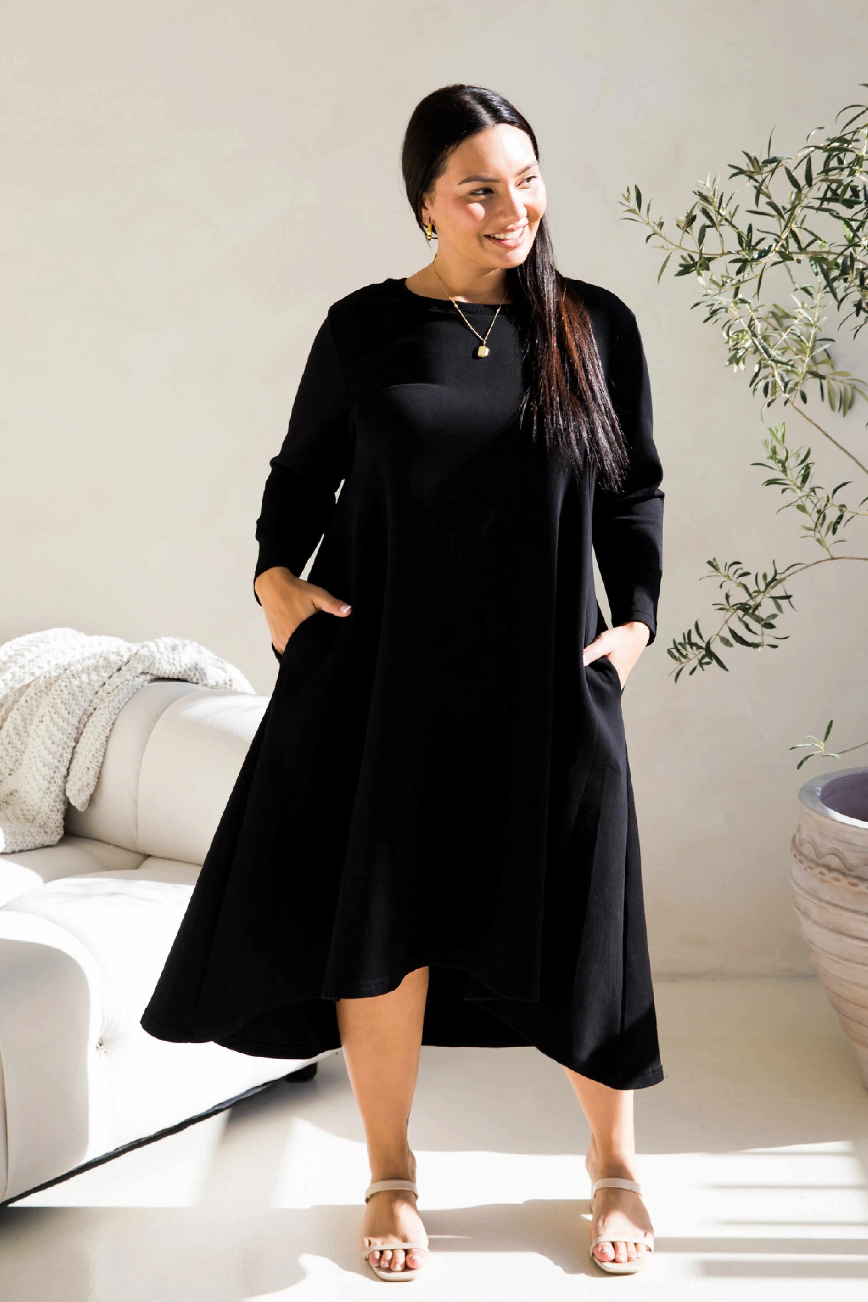 Luxe Cosy Dress in Black