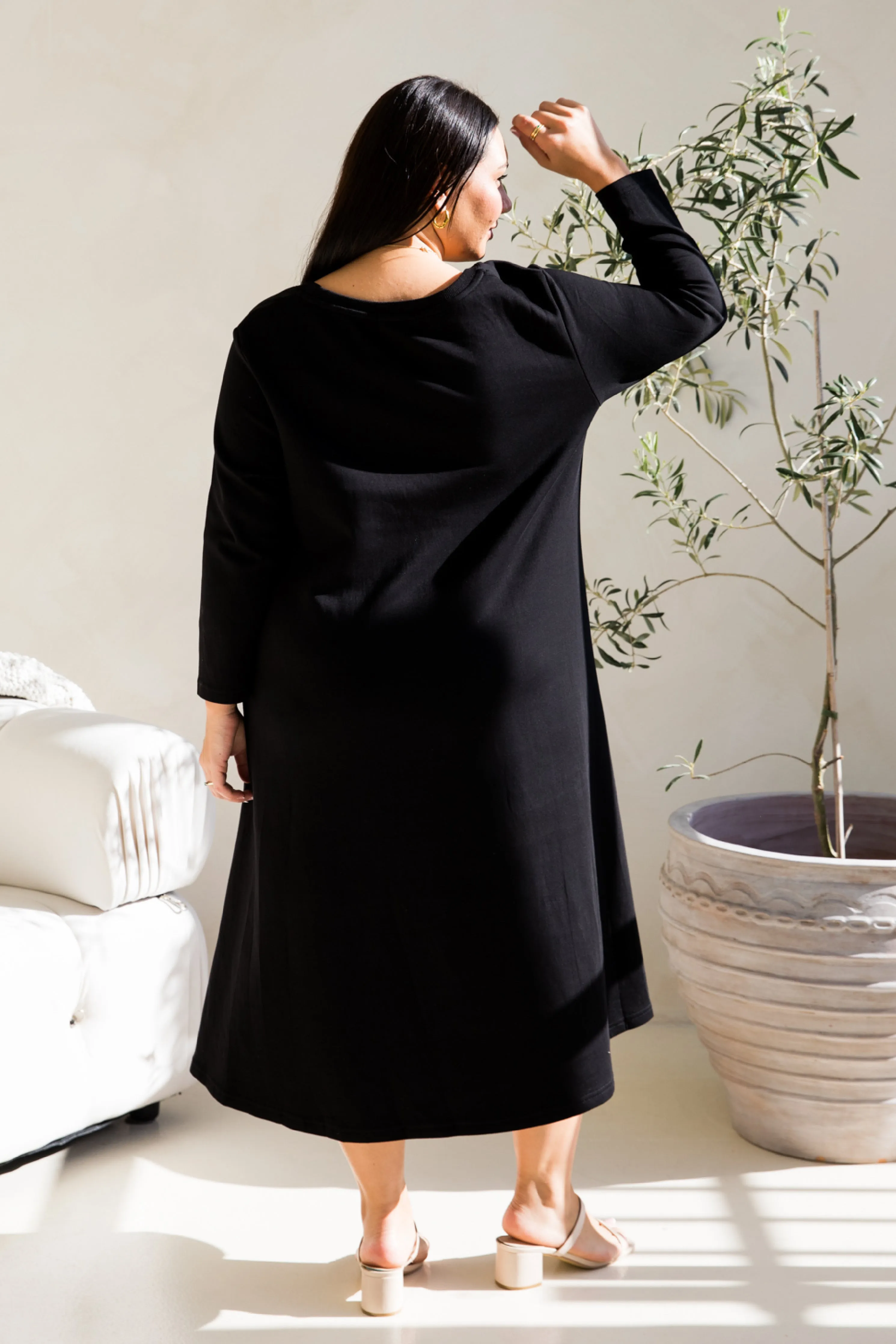 Luxe Cosy Dress in Black