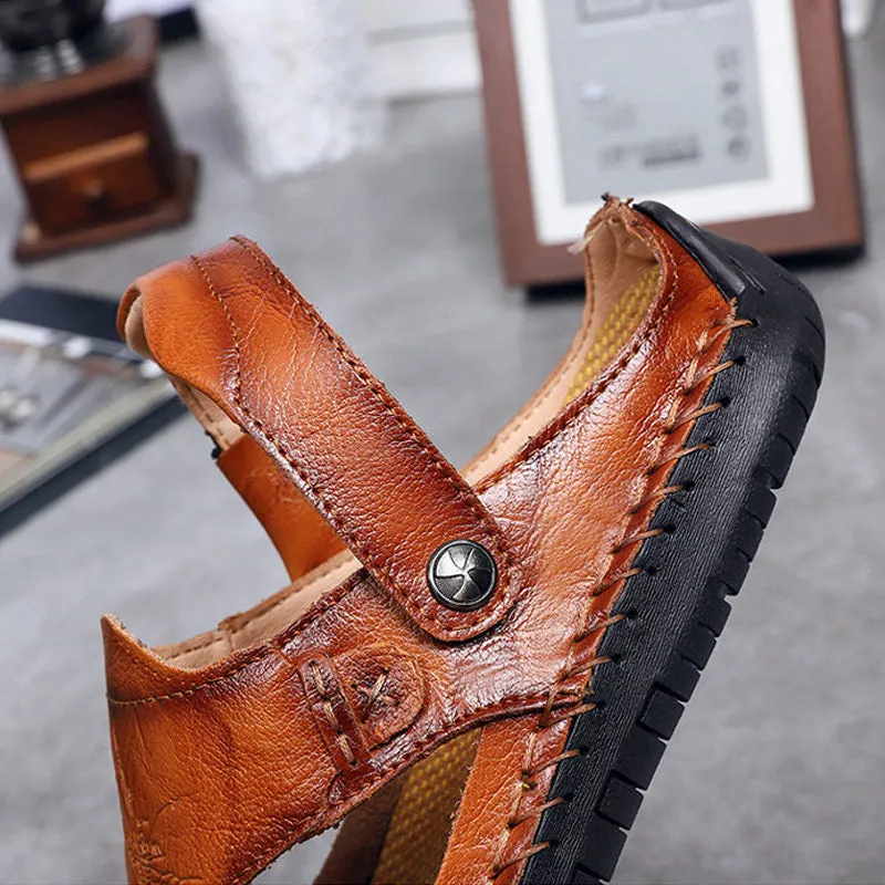 Men's Casual Breathable Handmade Leather Sandals