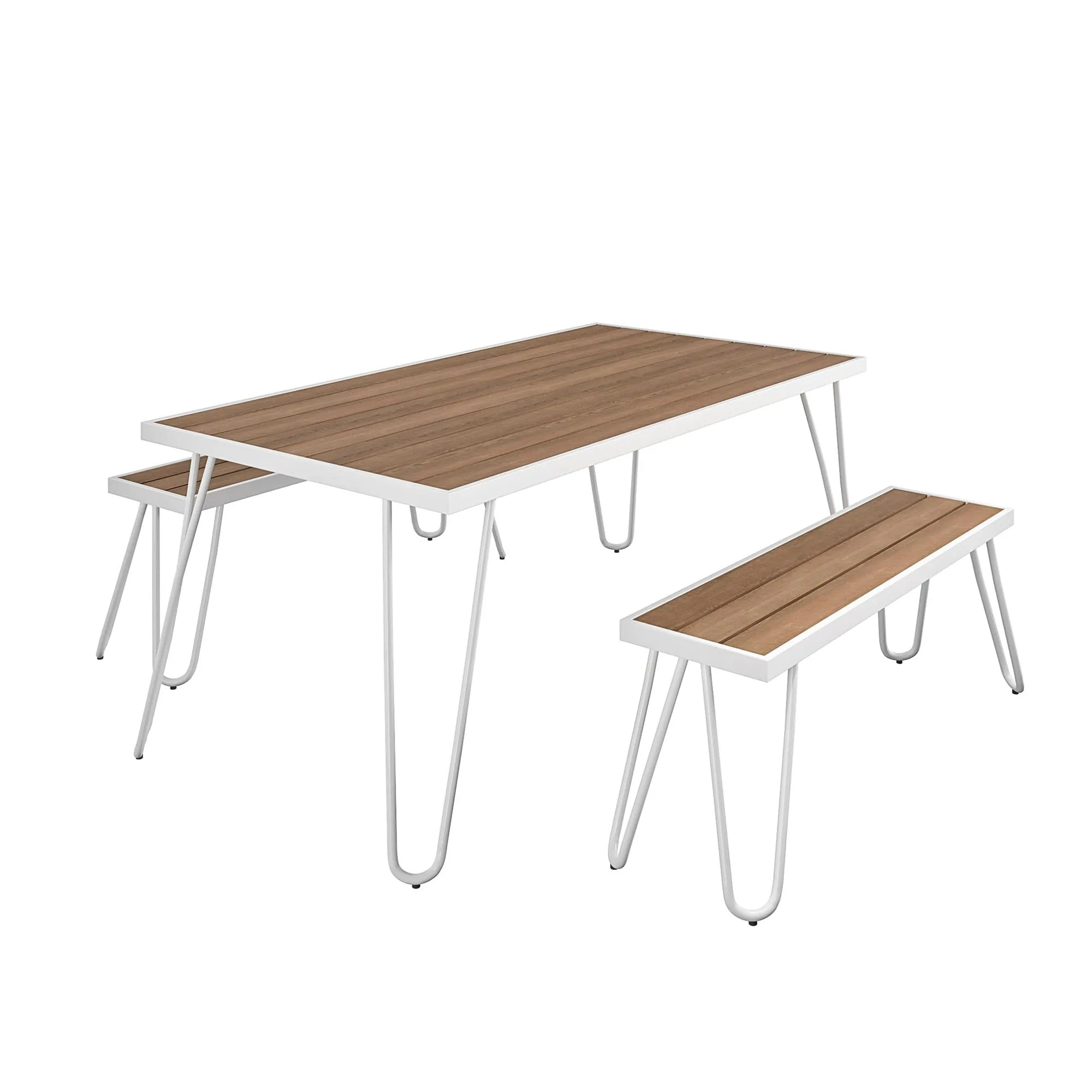 Novogratz Paulette 5' Table and Bench Set