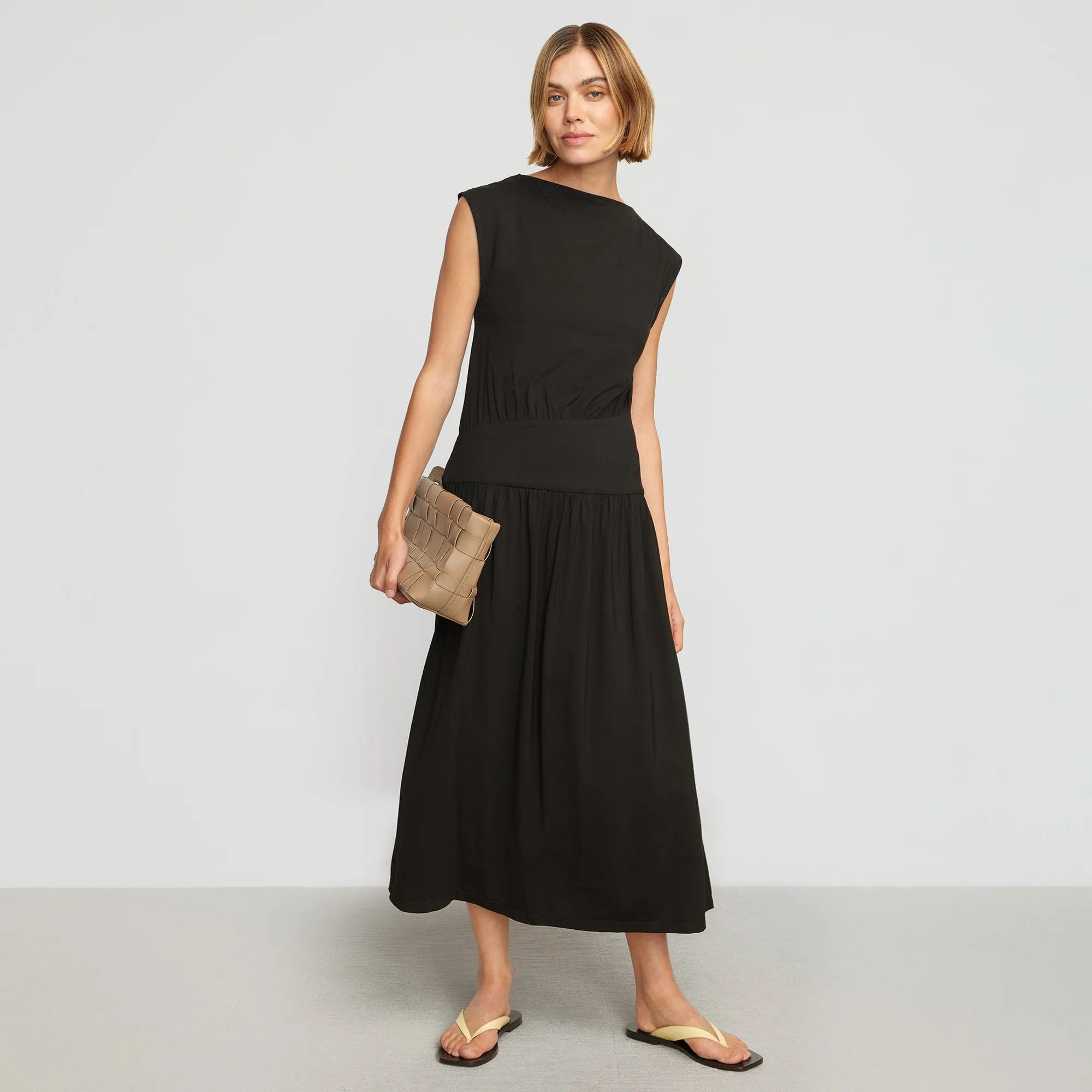 Orla Asymmetric-Waist Jersey Dress