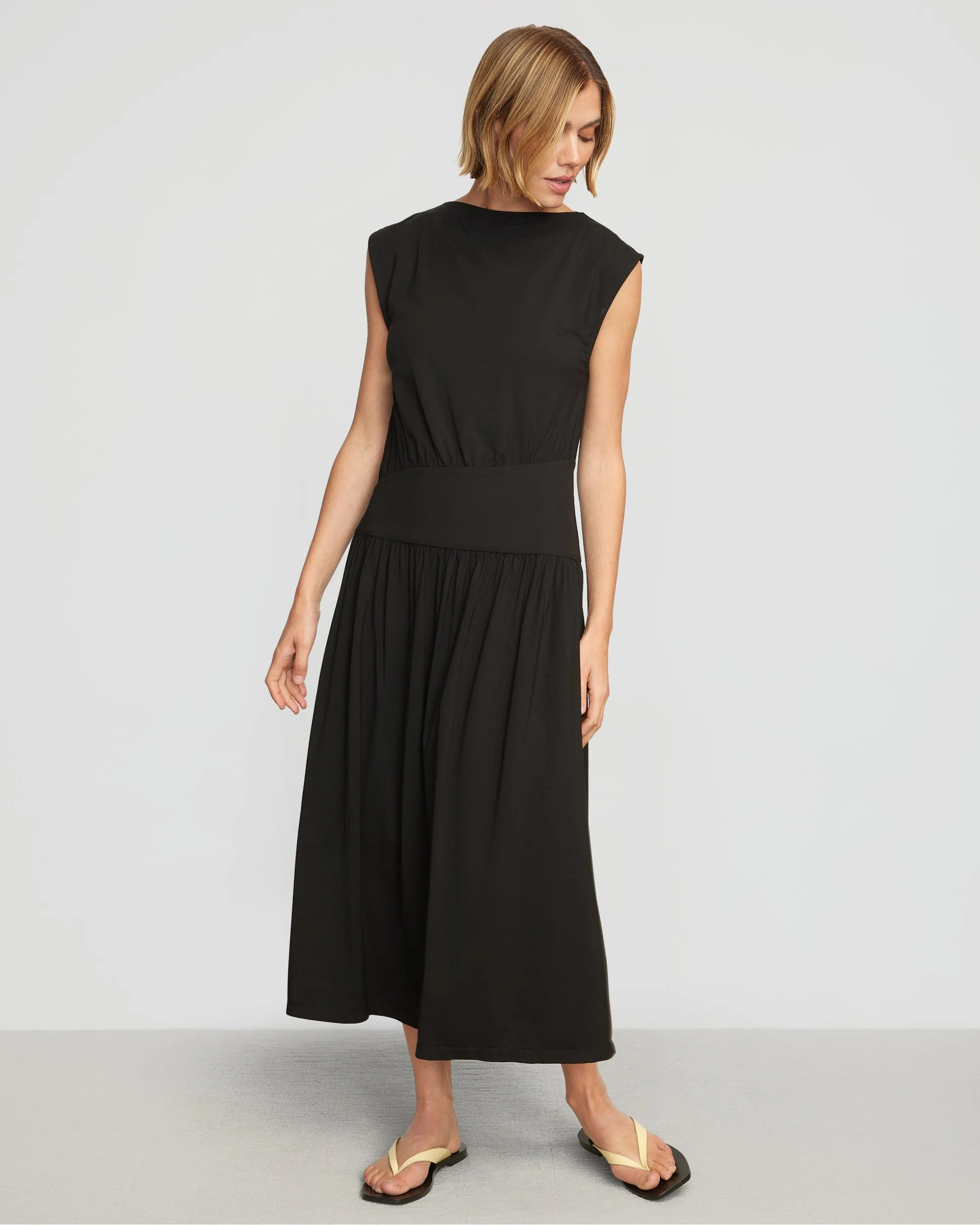 Orla Asymmetric-Waist Jersey Dress