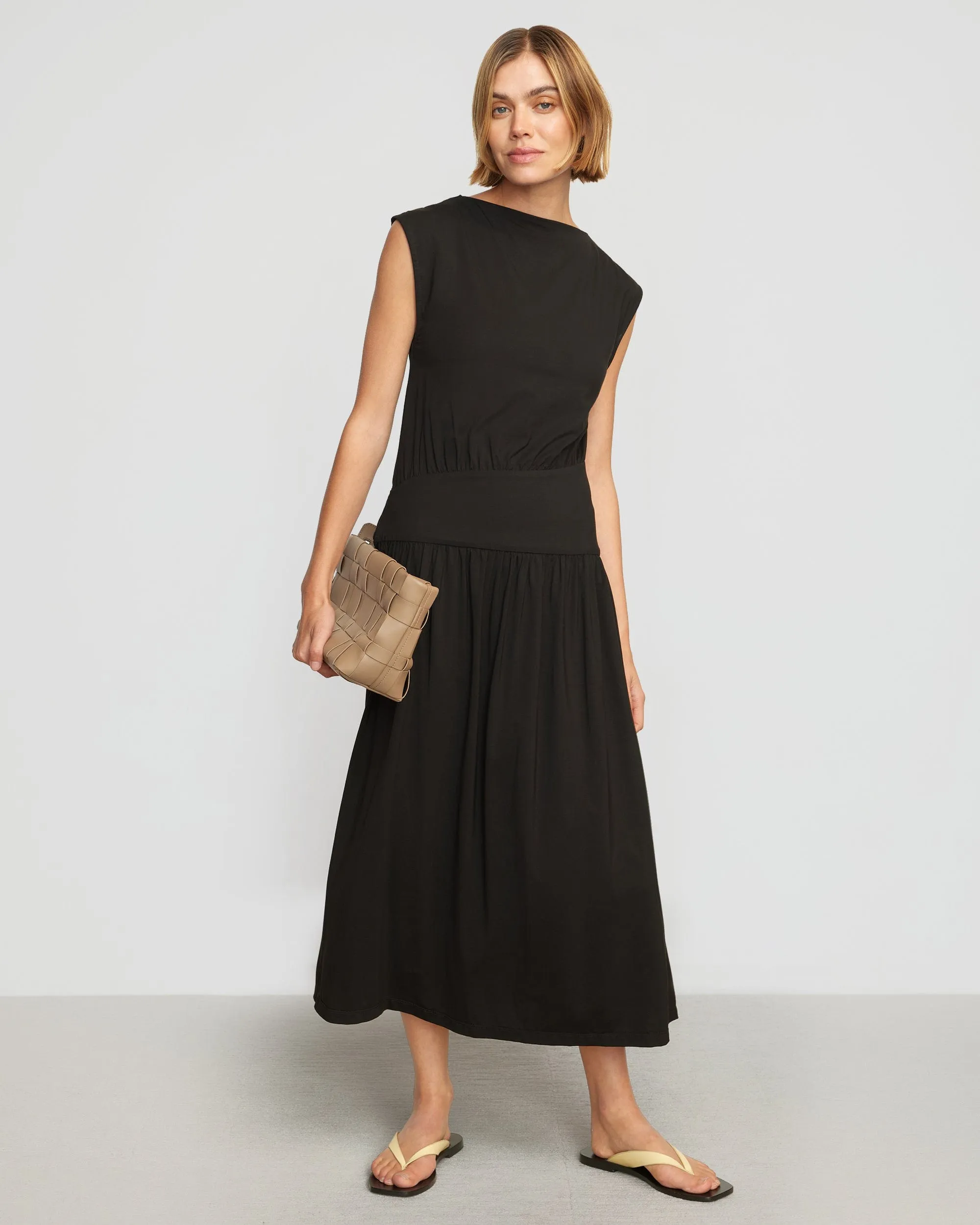 Orla Asymmetric-Waist Jersey Dress