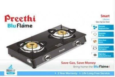 Preethi Smart - 2B MS Nano Glass Top Gas Stove GTS - 001