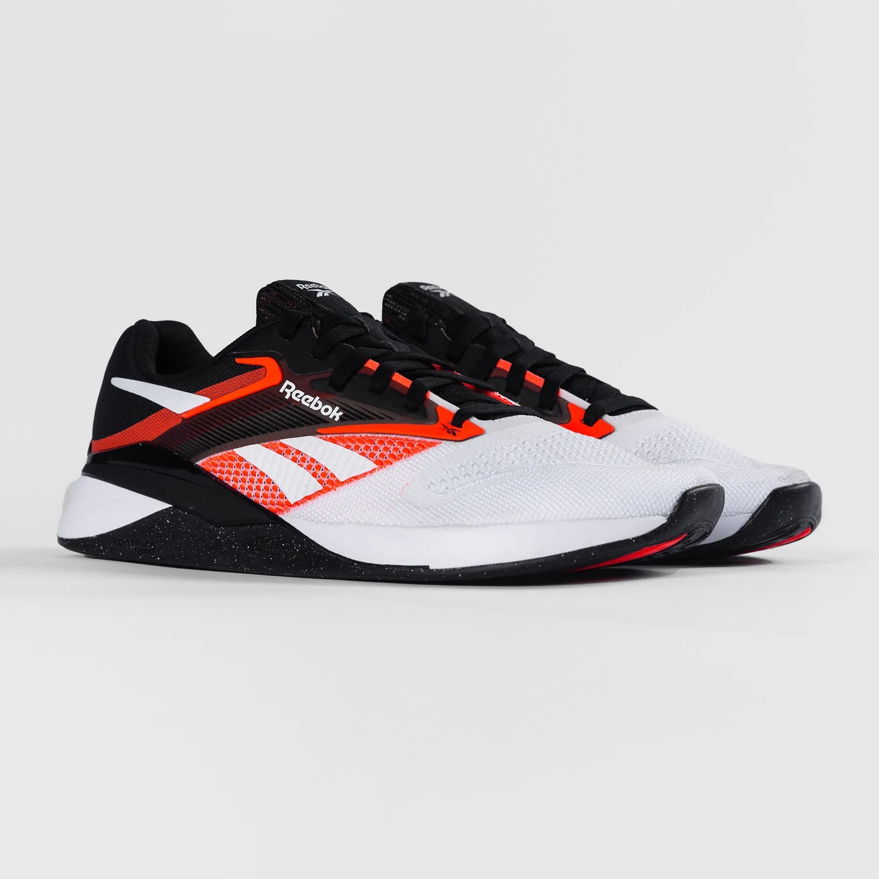 Optimized Title: Reebok Nano X4 Mens Training Shoes - Black/White/Orange Flare - Versatile Performance Footwear