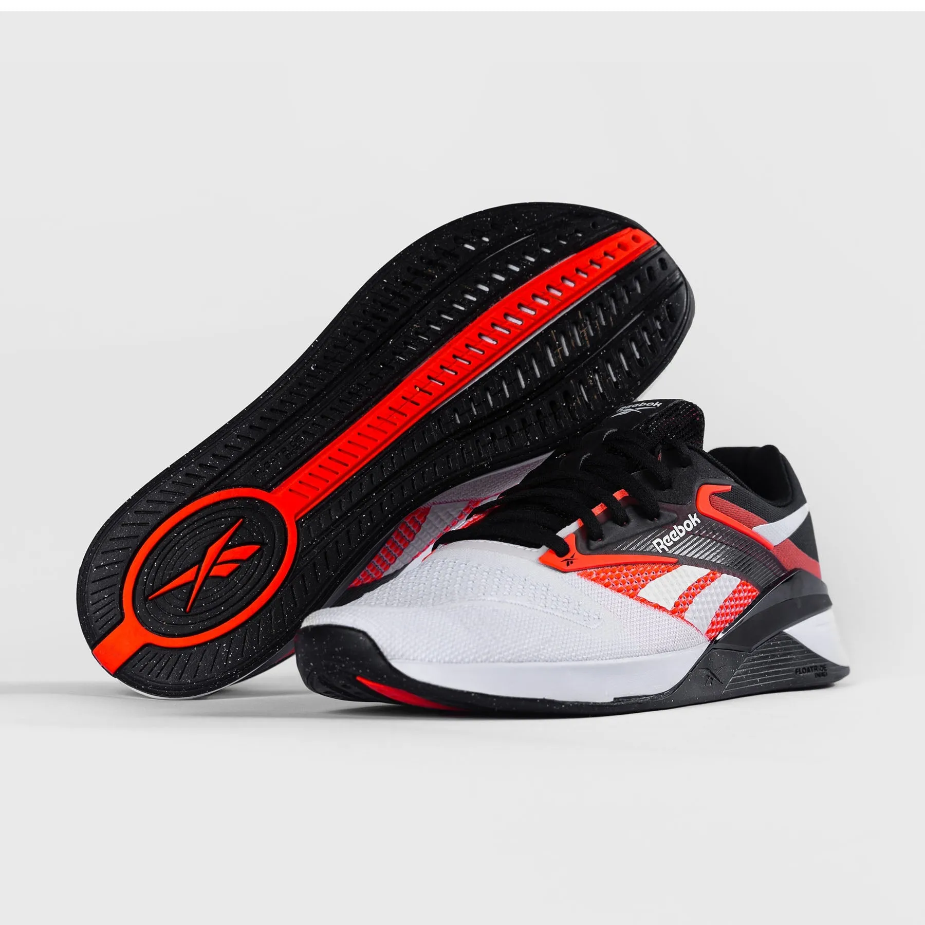 Optimized Title: Reebok Nano X4 Mens Training Shoes - Black/White/Orange Flare - Versatile Performance Footwear