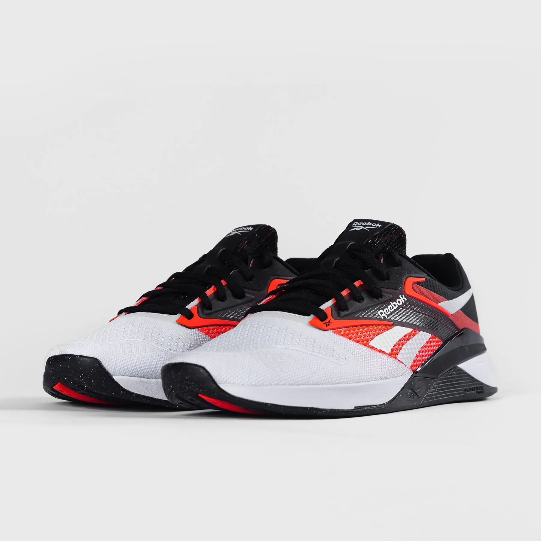 Optimized Title: Reebok Nano X4 Mens Training Shoes - Black/White/Orange Flare - Versatile Performance Footwear