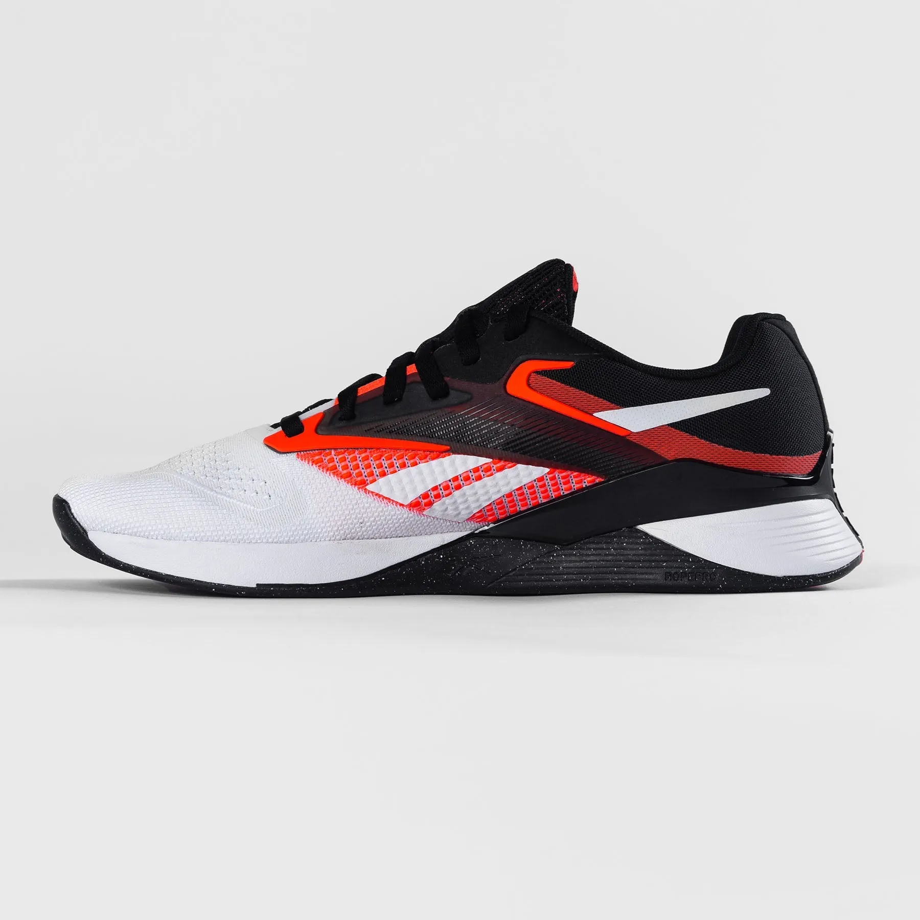 Optimized Title: Reebok Nano X4 Mens Training Shoes - Black/White/Orange Flare - Versatile Performance Footwear