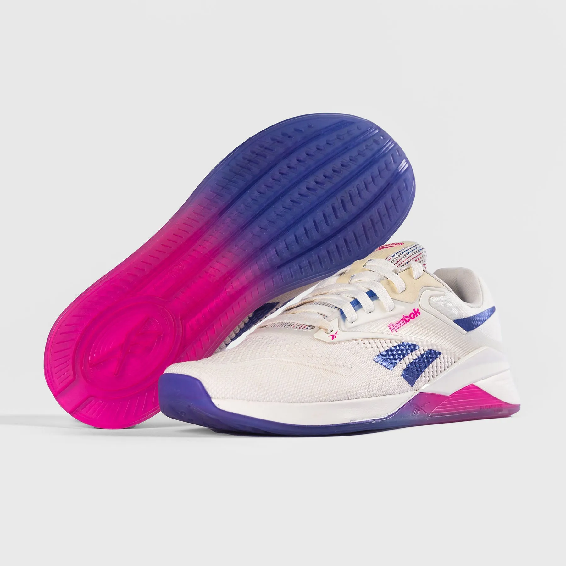 REEBOK - NANO X4 - WOMEN'S - CHALK/STEP PURPLE/LASER PINK