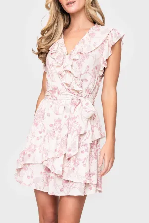 Ruffles For Days Wrap Dress With Belt