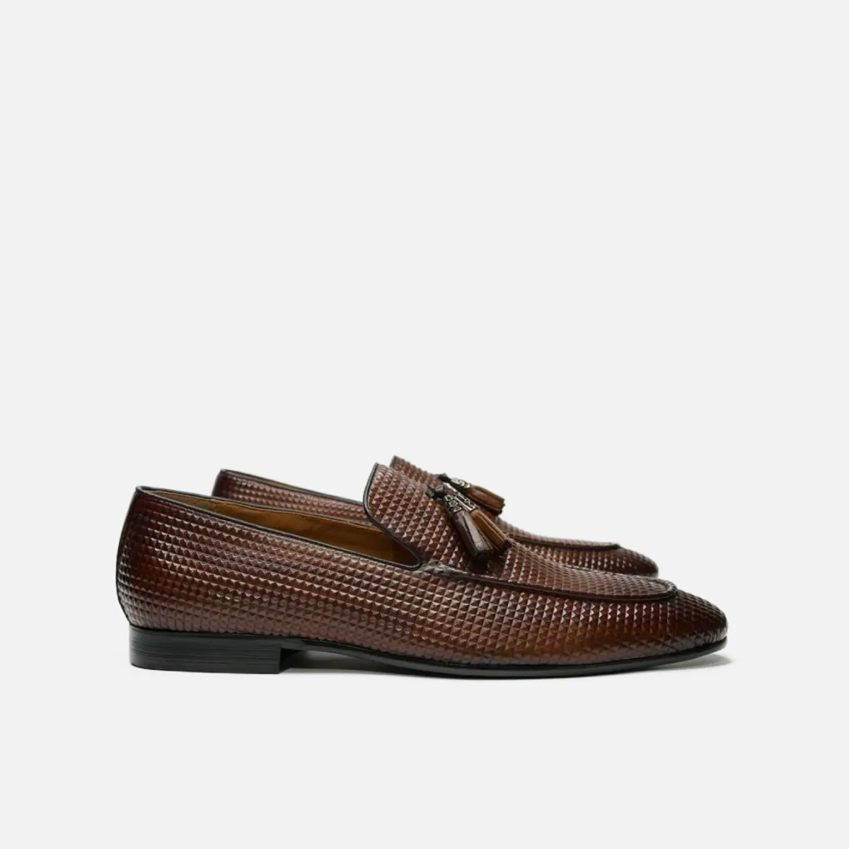 Skagway Textured Tassel Loafers