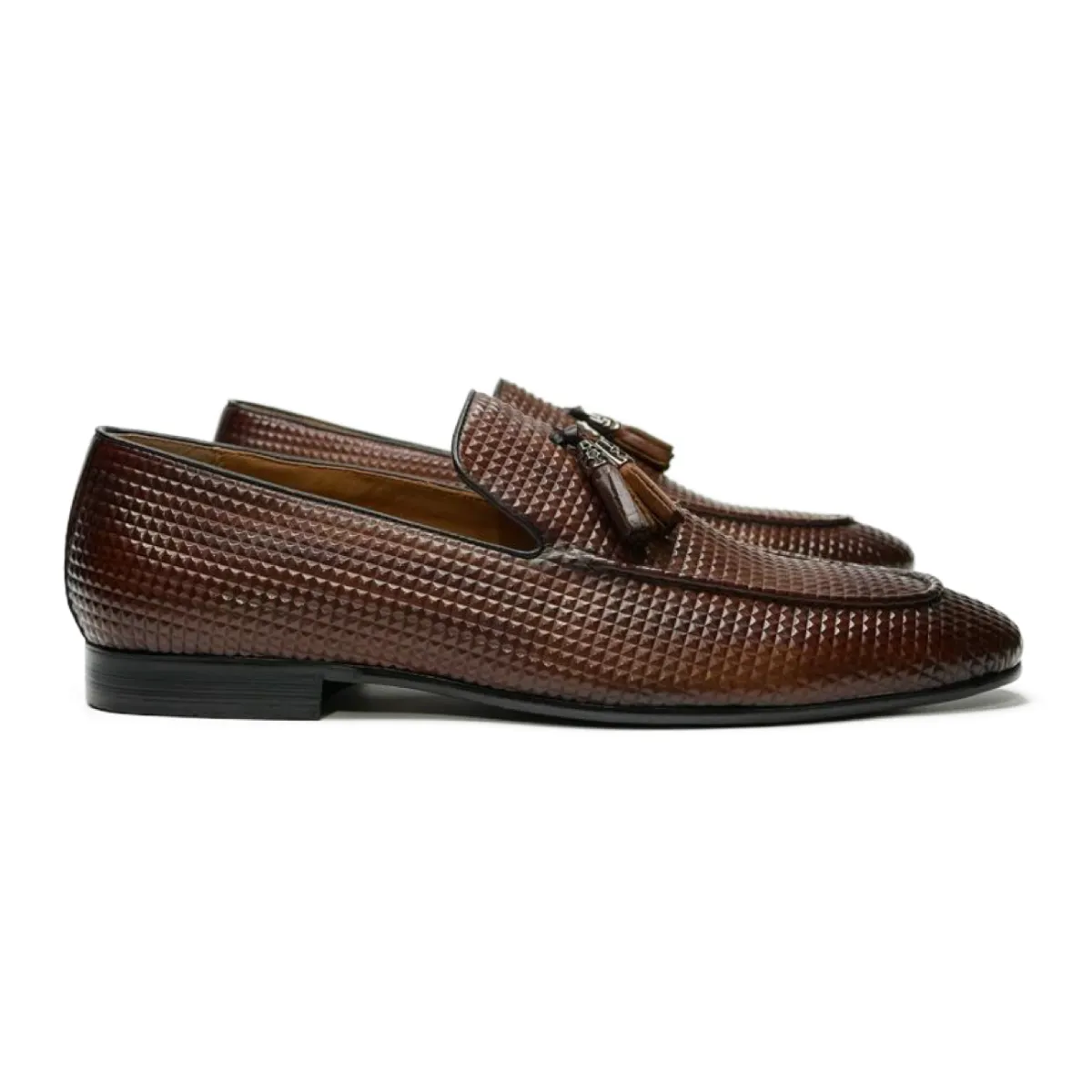 Skagway Textured Tassel Loafers