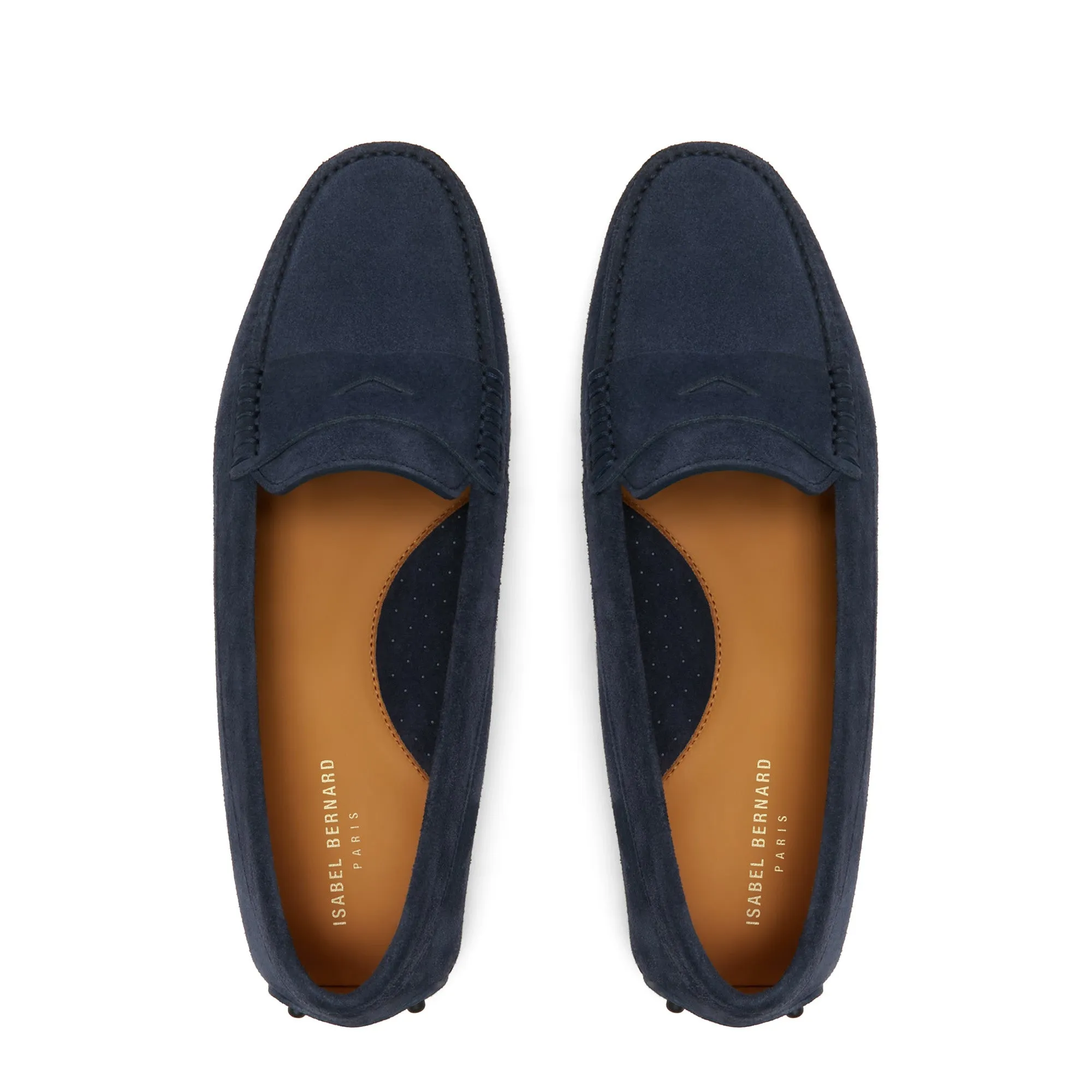 Vendôme Marie dark blue suede moccasins