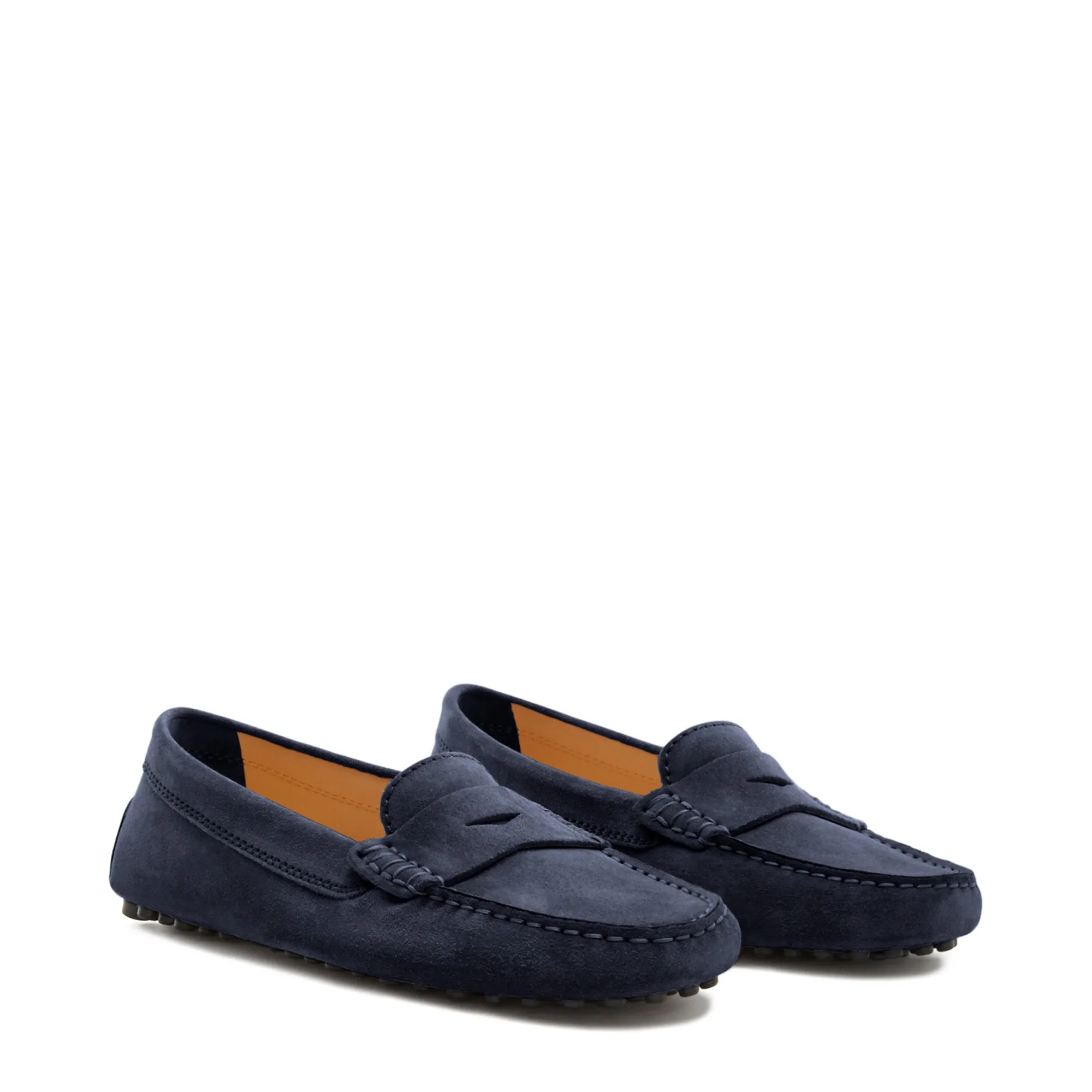 Vendôme Marie dark blue suede moccasins