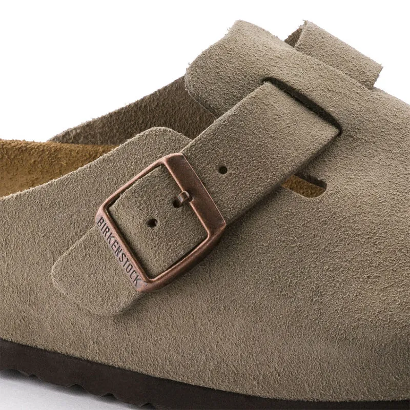 Women's Boston Soft Footbed Narrow Taupe Suede