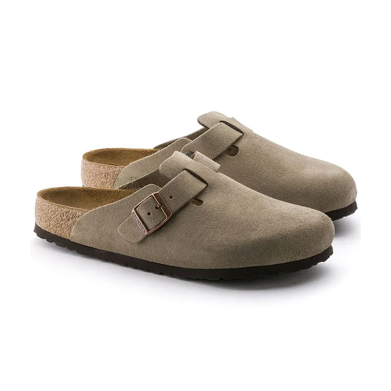 Women's Boston Soft Footbed Narrow Taupe Suede