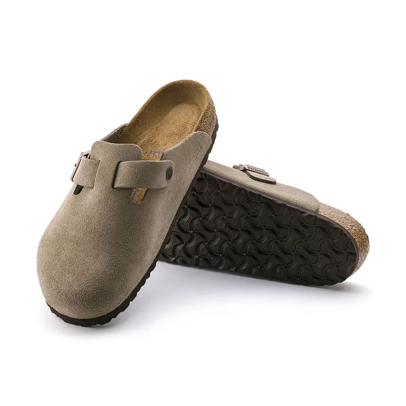 Women's Boston Soft Footbed Narrow Taupe Suede