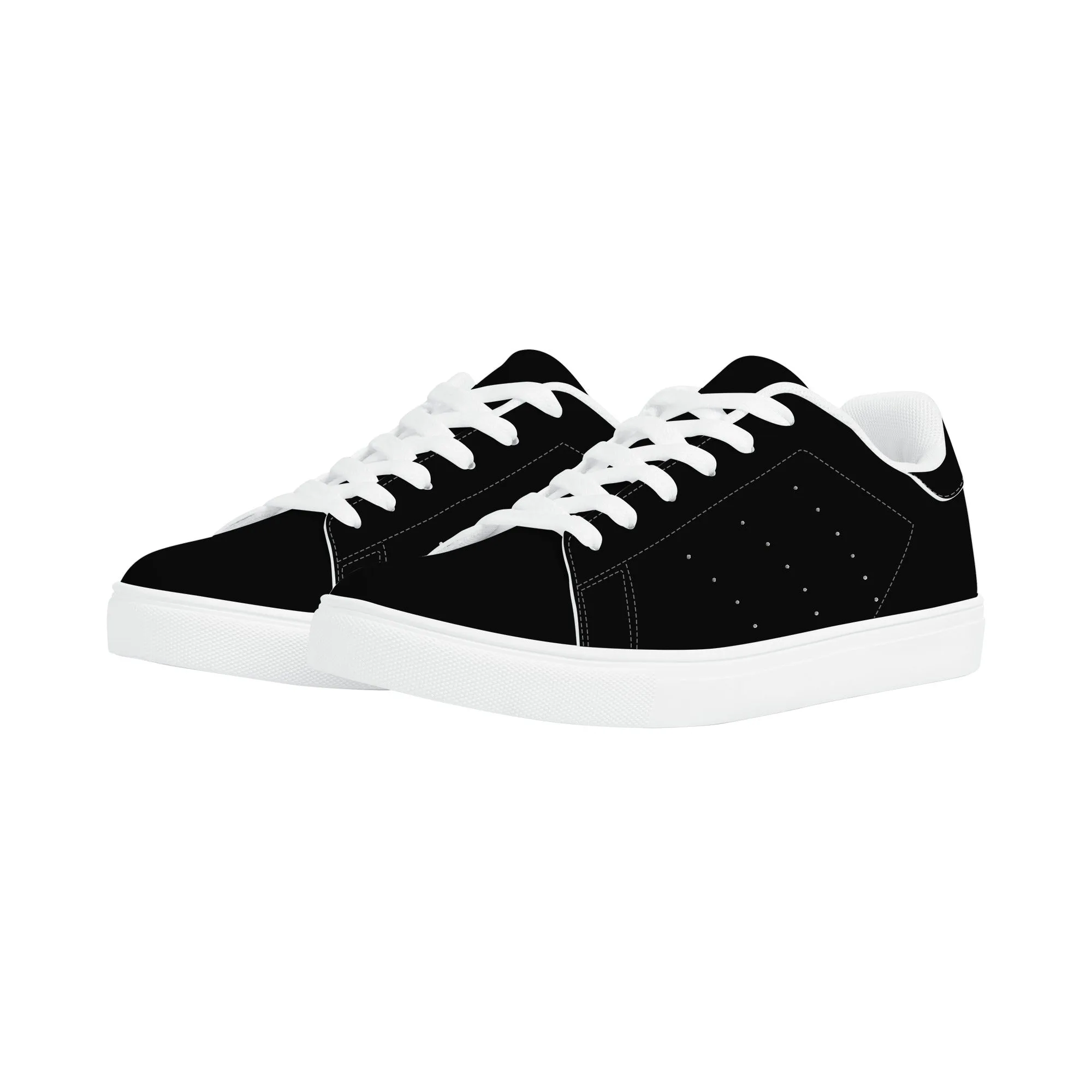 Women's FCS Low Top Black Leather Sneakers