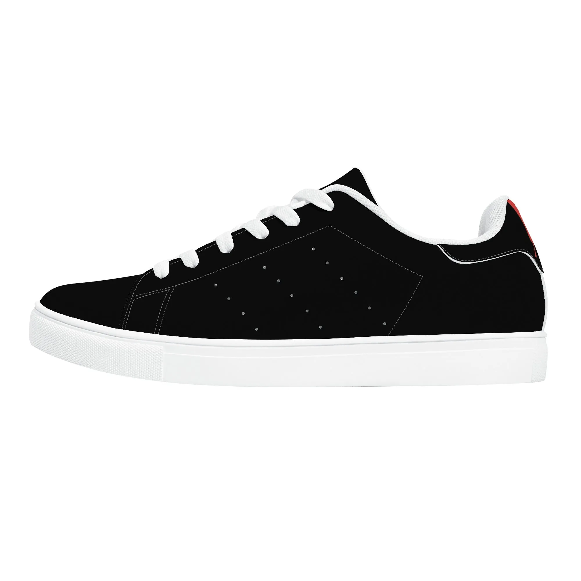 Women's FCS Low Top Black Leather Sneakers