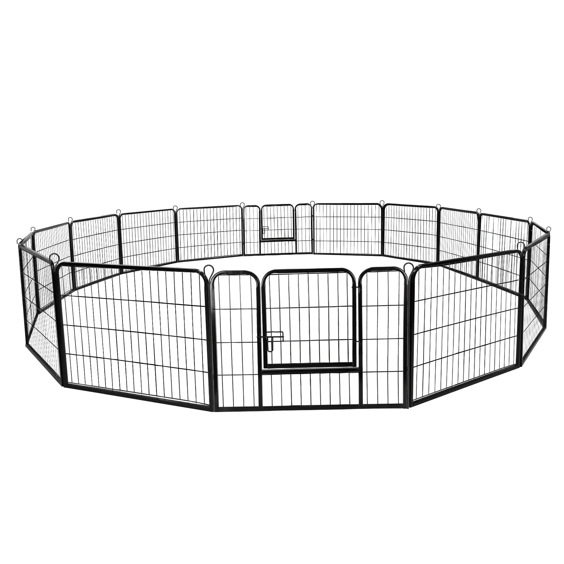 ZENY™ Foldable Metal Pet Playpen 16 Panels Exercise Puppy Fence Barrier