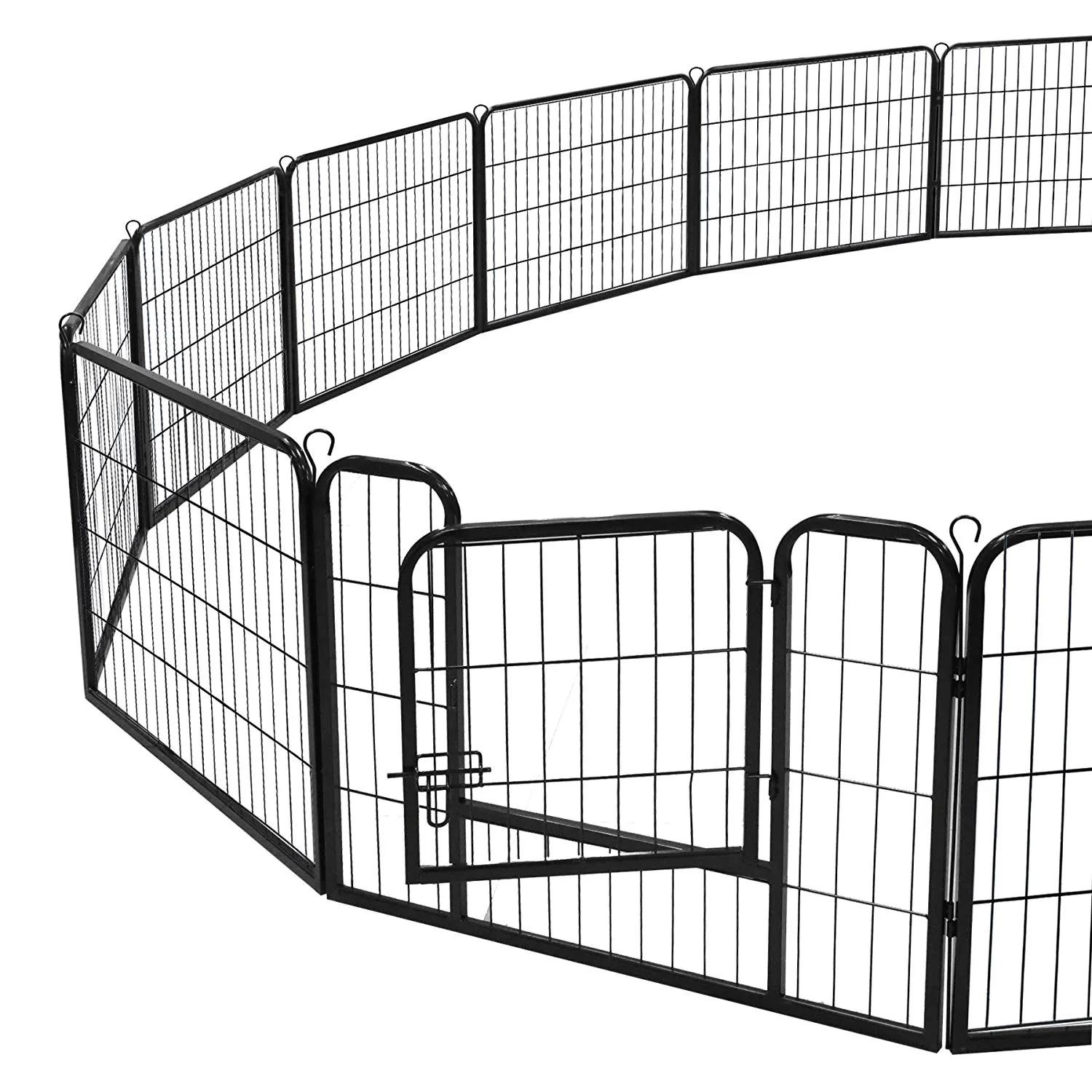 ZENY™ Foldable Metal Pet Playpen 16 Panels Exercise Puppy Fence Barrier