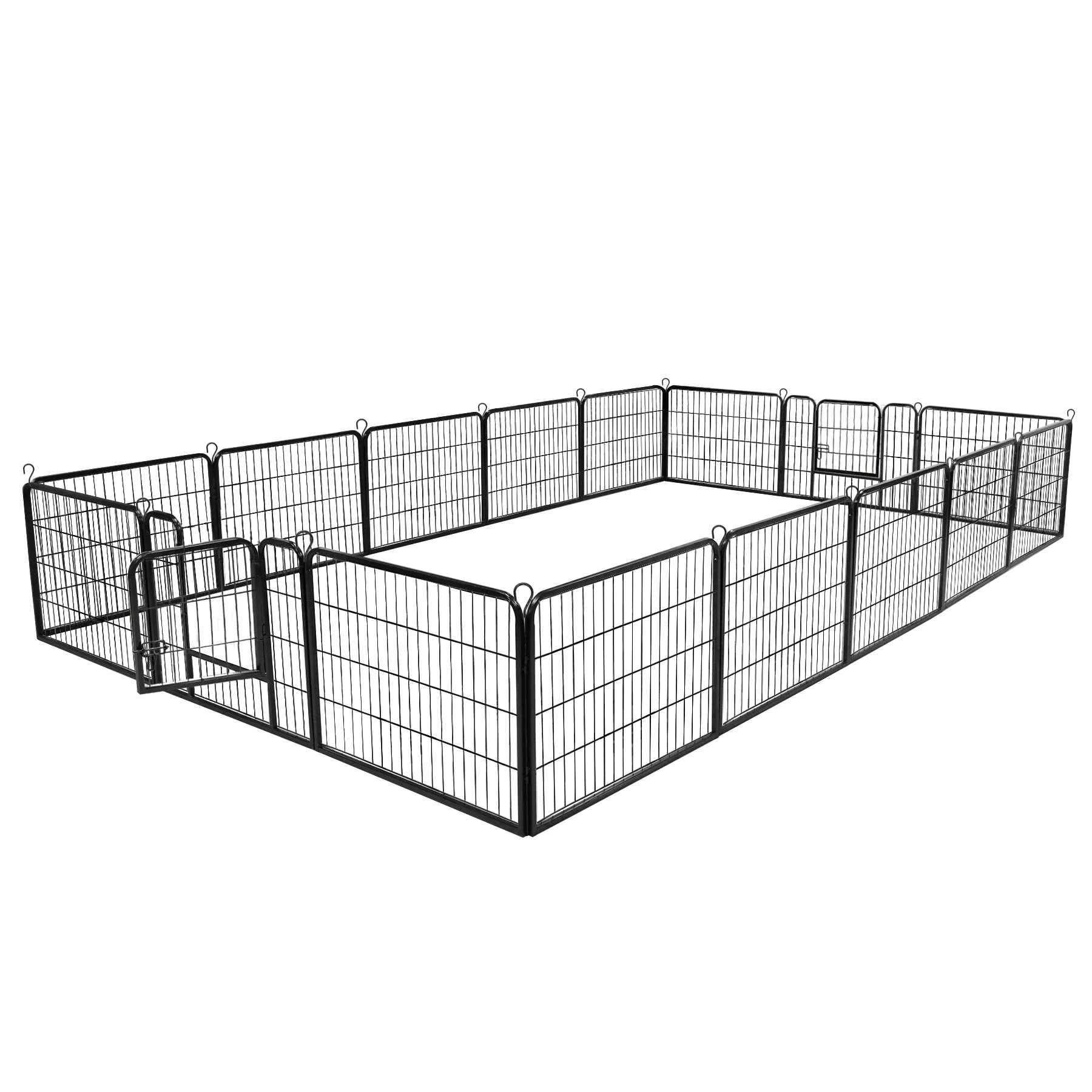 ZENY™ Foldable Metal Pet Playpen 16 Panels Exercise Puppy Fence Barrier