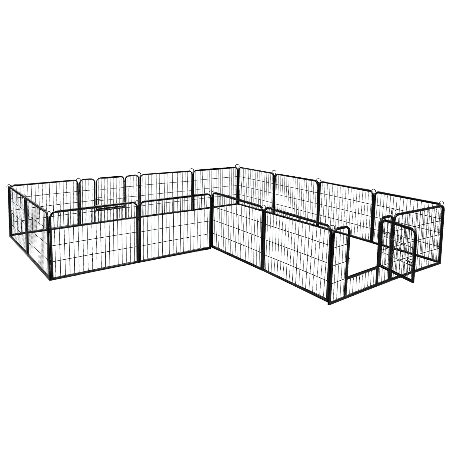 ZENY™ Foldable Metal Pet Playpen 16 Panels Exercise Puppy Fence Barrier